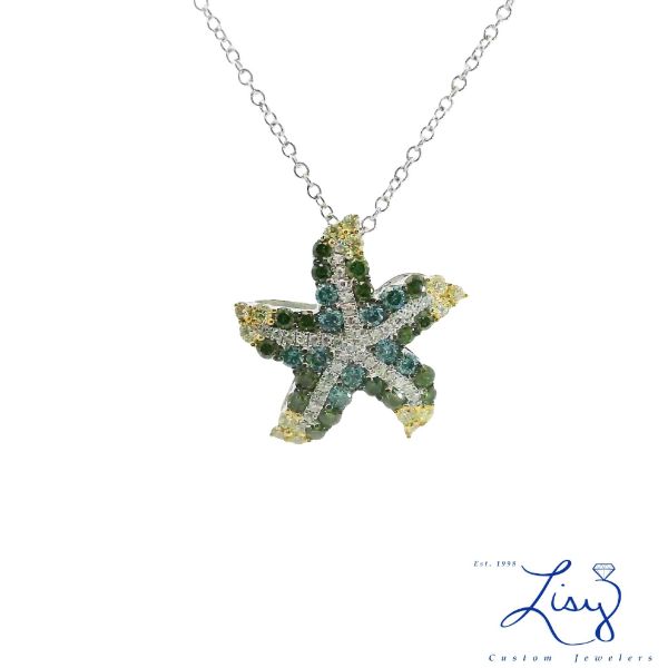 Picture of 14kw EFFY Diamond Starfish Necklace