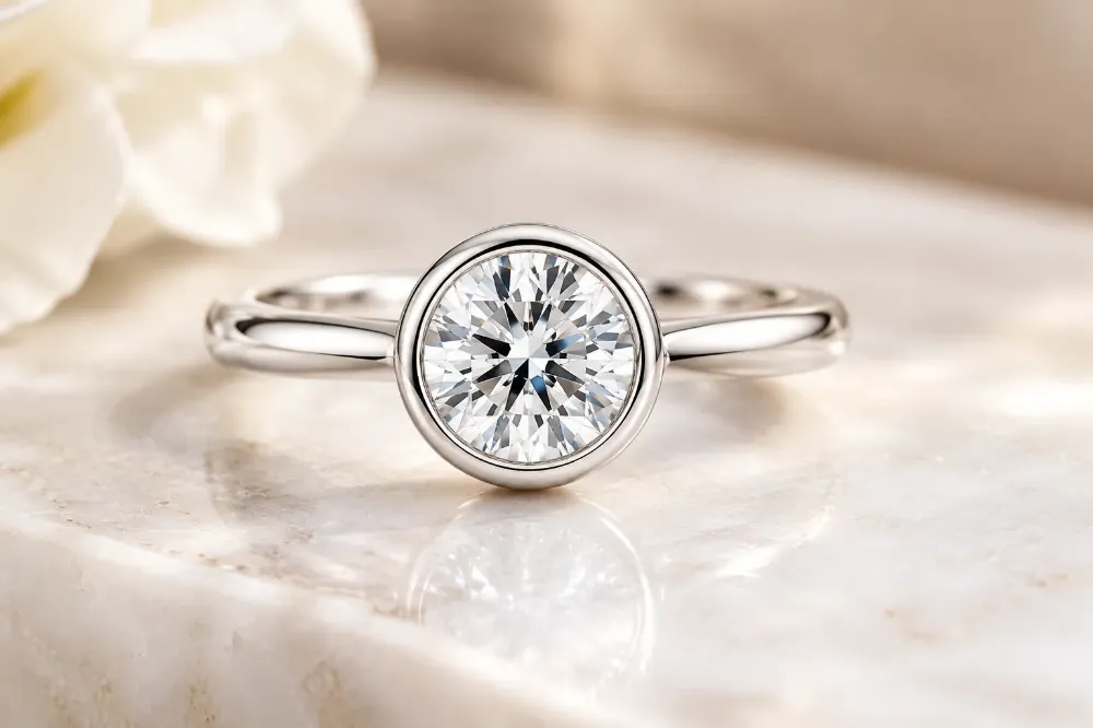 bezel-engagement-ring-at-lisy-jewelers